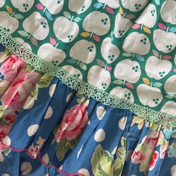 Olive Mae Girls size 7/8 Back To School Apples tunic & matching capri pant-adorb - Picture 6 of 11